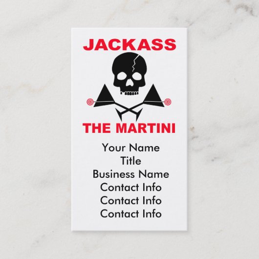 Carte de visite - JACKASS, Le Barman (Devant)