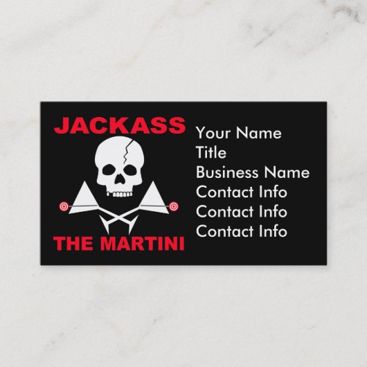 Carte de visite - JACKASS, Le Barman (Devant)