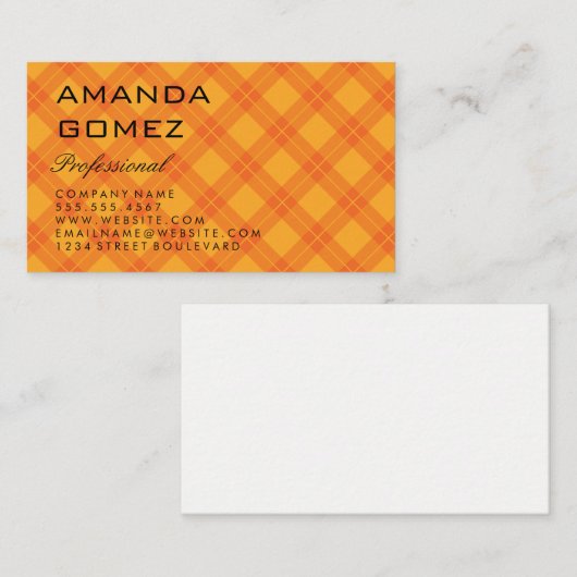 Carte De Visite Jacquard (Devant / Derrière)