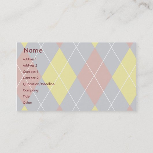 Carte De Visite Jacquard - affaires (Devant)