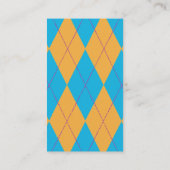 Carte De Visite Jacquard bleu et orange (Dos)