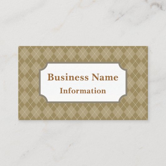 Carte de visite Jacquard café (Devant)