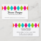 Carte De Visite Jacquard coloré (Devant / Derrière)