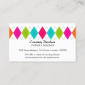 Carte De Visite Jacquard coloré (Dos)