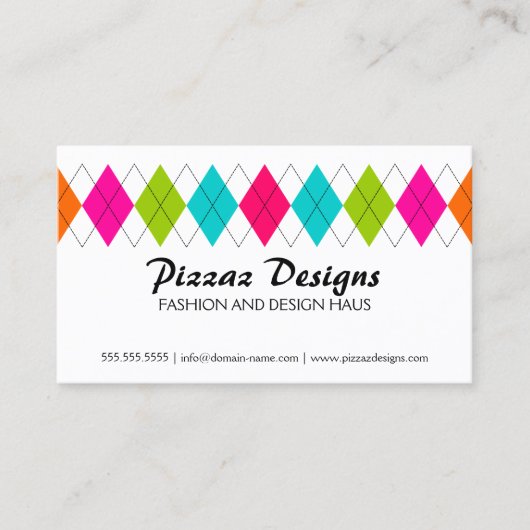 Carte De Visite Jacquard coloré (Devant)