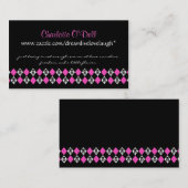 Carte De Visite Jacquard de crâne ; vente de site Web (Devant / Derrière)