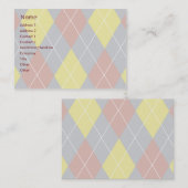 Carte De Visite Jacquard - potelé (Devant / Derrière)