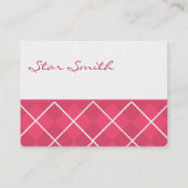 Carte De Visite Jacquard rose et framboise (Dos)