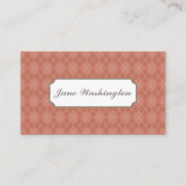 Carte de visite Jacquard rouille (Devant)