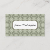 Carte de visite Jacquard vert classique (Devant)