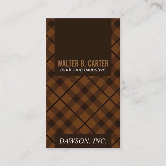 Carte De Visite Jacquard vertical (orange brûlé) (Devant)