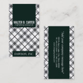 Carte De Visite Jacquard vertical (vert) (Devant / Derrière)