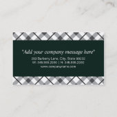 Carte De Visite Jacquard vertical (vert) (Dos)