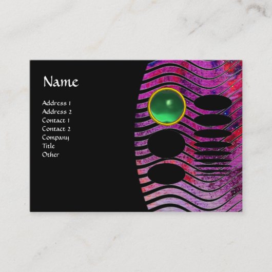 Carte De Visite Jade ABSTRAIT TECHNO MONOGRAM vert (Devant)