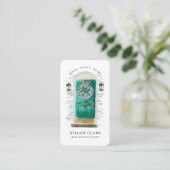 Carte De Visite Jade Aquarelle Porte Avant Wreath Immobilier (Debout devant)