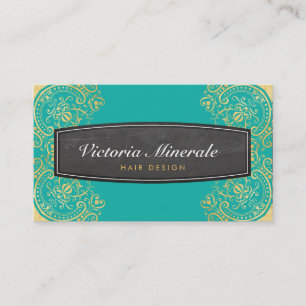 Carte De Visite Jade vintage en carton rouge