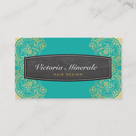 Carte De Visite Jade vintage en carton rouge (Devant)