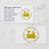 Carte De Visite J'adore le désert (Devant / Derrière)