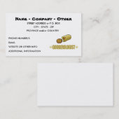 Carte De Visite J'adore les cacahuètes (Devant / Derrière)