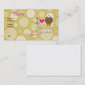 Carte De Visite J'adore les Cupcakes au Chocolat (Devant / Derrière)