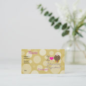 Carte De Visite J'adore les Cupcakes au Chocolat (Debout devant)