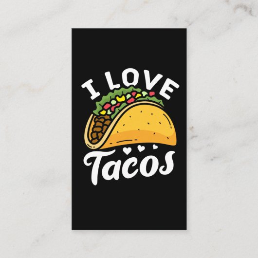 Carte De Visite J'adore les Tacos Mexicains Lover Cinco De Mayo (Devant)
