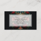 Carte De Visite Jaguar with Crown in Flowers Painting              (Dos)