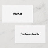 CARTE DE VISITE J'AI BESOIN D'UN EMPLOI (Devant / Derrière)