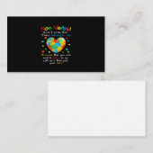 Carte De Visite J'Ai NONVERBAL Sensibilisation sur l'autisme Puzzl (Devant / Derrière)