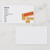 CARTE DE VISITE J'AI SURVÉCU AU CHIEN DE MONTRE (Devant / Derrière)