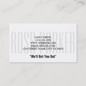 Carte De Visite Jail Bail Bonds Company (Dos)