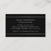 Carte De Visite Jaillier moderne en argent, Joaillier (Dos)