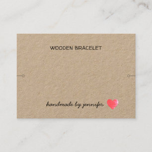 Carte De Visite J'aime Coeur fait main par nom Bracelet Porte mign