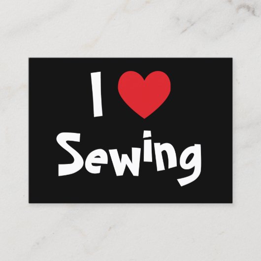 Carte De Visite J'Aime Coudre (Devant)