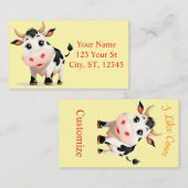 Carte De Visite J'Aime Cows Art Thunder_Cove (Devant / Derrière)