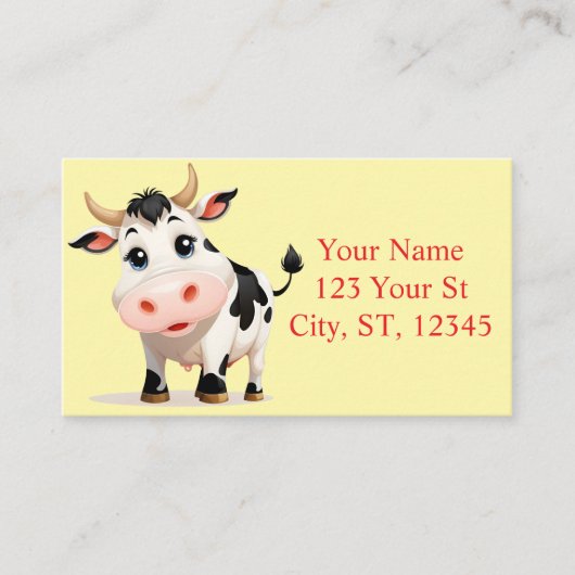 Carte De Visite J'Aime Cows Art Thunder_Cove (Devant)