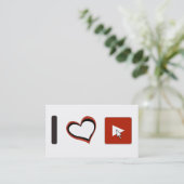 CARTE DE VISITE J'AIME DES SYMBOLES DE YOUTUBE (Debout devant)