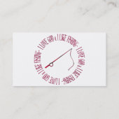 Carte De Visite J'aime Dieu et j'aime pêcher (Dos)