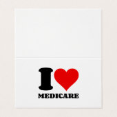 CARTE DE VISITE J'AIME LA MÉDECINE (Extérieur déplié)