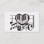 CARTE DE VISITE J'AIME LA MUSIQUE (Dos)