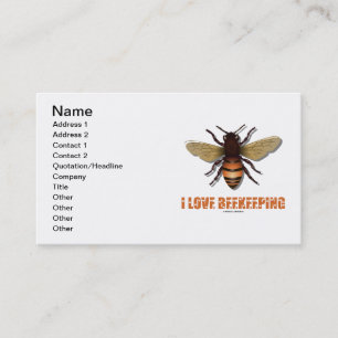 Carte De Visite J'aime l'apiculture (l'abeille)