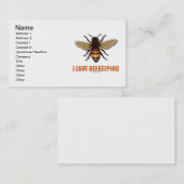 Carte De Visite J'aime l'apiculture (l'abeille) (Devant / Derrière)