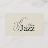 Carte De Visite J'aime le jazz (Dos)