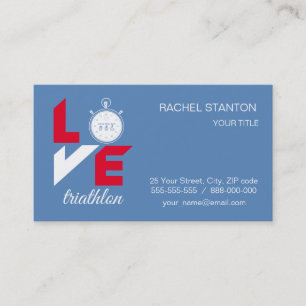 Carte De Visite J'aime le triathlon