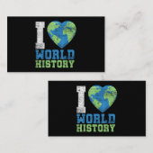 Carte De Visite J'aime l'histoire du monde (Devant / Derrière)