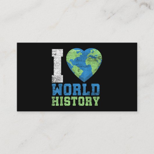 Carte De Visite J'aime l'histoire du monde (Devant)
