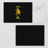 Carte De Visite J'aime mon ballon python drôles reptile animal ser (Devant / Derrière)