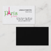 Carte De Visite J'aime Paris (Devant / Derrière)