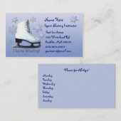 Carte De Visite J'aime patiner (Devant / Derrière)