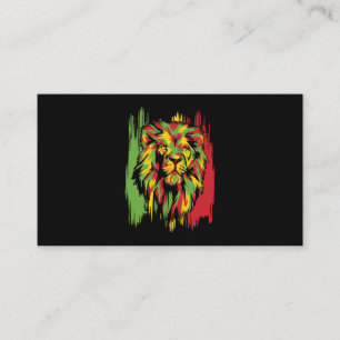 Carte De Visite Jamaïque Lion Rasta Reggae Africaine